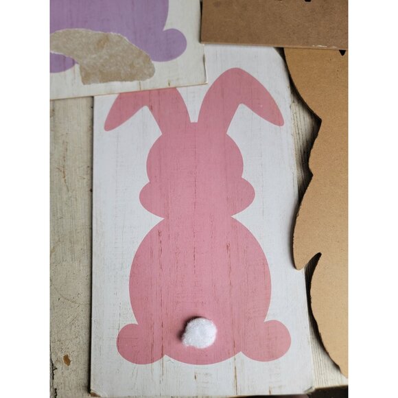 Bunny sign AS IS variety Easter home decor set peep jelly bean egg hunt - Picture 14 of 14